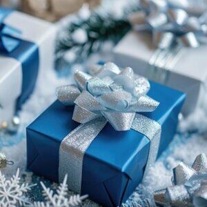 Wired Metallic Silver Ribbon